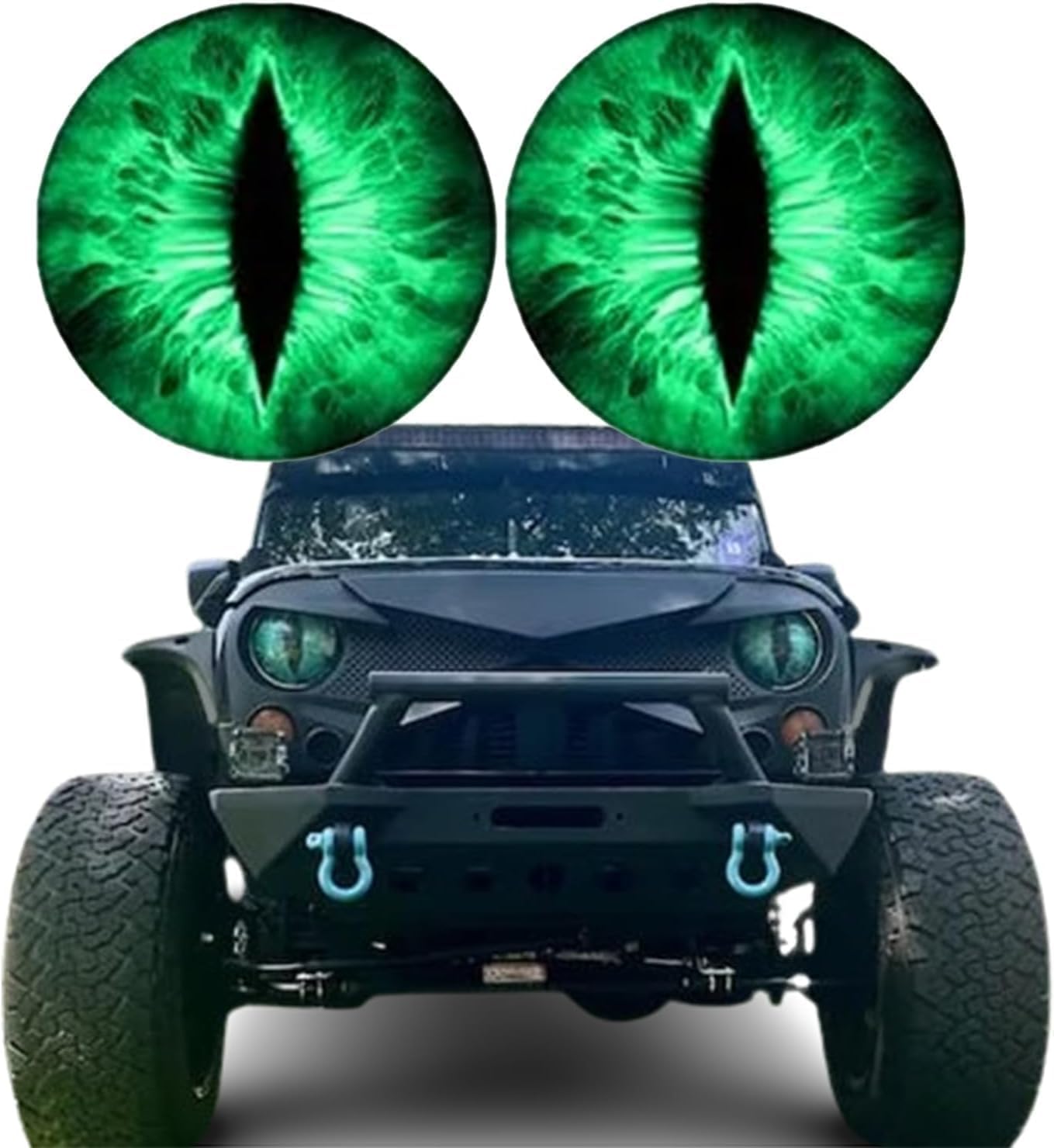 Beast Eyes Headlight Decals, Round Headlight Decal, Funny Jeep Stickers, 3D Stereo Eyes Headlight Decal Stickers, Eye Decals Pair for Truck Car Body Window Bumper Decorations